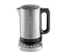 CONCEPT Hausgeräte Hervidor de agua RK3190 con regulador de temperatura, acero inoxidable, 1,7 l, 2200 W, filtro de piedra de agua, acero inoxidable, plateado