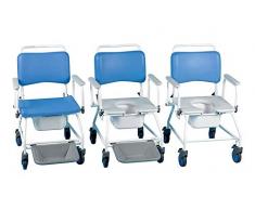 Homecraft Atlantic - Asiento de ducha con inodoro y reposapiés para personas con sobrepeso (58 cm)
