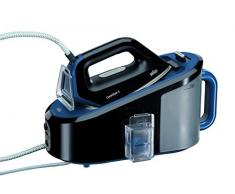 Braun Carestyle 5 IS5145BK Centro de planchado, suela bidireccional eloxal 3D, depósito extraíble 2 L, golpe de vapor 400 gr/min, 2400 W, negro y azul