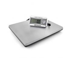 Orbegozo PC 5500 - Báscula cocina industrial, capacidad máxima 200 Kg, superficie de acero inoxidable (39X31 cm), función tara, funciona a pilas y con adaptador de corriente