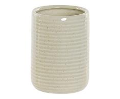 Portacepillos de Dientes DKD Home Decor Verde Gres (7.5 x 7.5 x 10.5 cm)