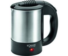 Bomann WKR 1162 CB Estate de viaje hervidor de agua, inox/Negro