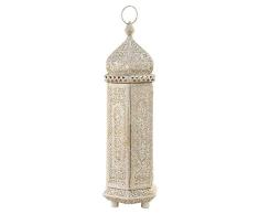 Lámpara de Pie DKD Home Decor Blanco Metal (15 x 18 x 56 cm)