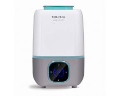 Taurus Brume Paradise - Humidificador ultrasónico. 25W. 3 niveles de nebulización. Apto para fragancias. 3L. Silencioso. Tecnología ultrasónica. Iluminación LED. Fácil almacenamiento. Pantalla táctil.