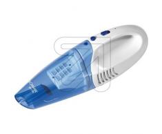 Bomann 609600 - Aspiradora de mano sin bolsa (funciona con batería, aspira en seco y en mojado), color blanco y azul