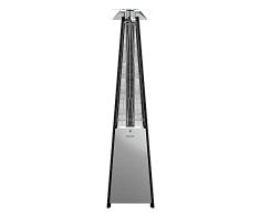 Cecotec Calefactor de Exterior a gas Ready Warm 8900 Outdoor Microclimate. 13000 W, Gas Butano o Propano, Forma de Pirámide, Efecto Antorcha, Acero, Cobertura 20 m2