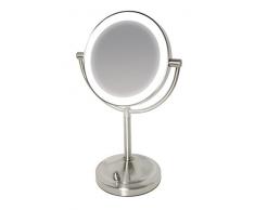 HoMedics Espejo de doble cara del spa Beauty con LED regulable - Adición perfecta para tocador/baño, iluminación para la aplicación de maquillaje + estilo, normal / 7x aumentos, todos los ángulos s