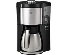 Melitta Look V Therm Perfection 1025-16, Cafetera de Goteo, Jarra Térmica, Protección Antical, Depósito Extraíble, 1,25 Litros, Negro