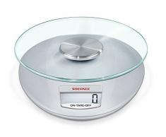 Soehnle Roma - Báscula de cocina, 16 x 19 x 3,5 cm, color plata