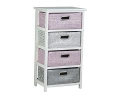 Cajonera DKD Home Decor Madera PP (Polipropileno) (40 x 29 x 74 cm)