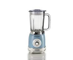 Ariete 583/05 Batidora De Vaso Vintage, 1000W, Jarra Vidrio 1.5 Litros, 4 Cuchillas Acero Inoxidable, 4 Velocidades, Función Pulse, Color Azul