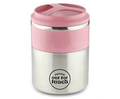 Fiambrera con aislamiento al vacío Pioneer, con 2 niveles rosa