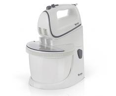 TM Electron TMPBA112 TMPBA112-Batidora Amasadora para repostería con bol 2.5 L y tapa antisalpicadura, 450 W, 2.5 litros, Plástico