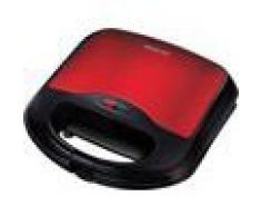 Sencor SSM 4221RD - Sandwichera (700 W, gofrera, tostadora y grill de mesa), color negro y rojo
