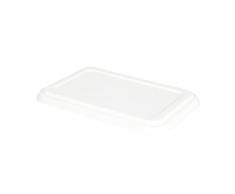 GREENBOX Tapa de caña de azúcar para cuencos de togo go de 23 x 14,5 cm, 50 tapas compostables para vajilla de Take-Away, de Bagasa, biodegradable, tapa de embalaje blanca rectangular