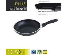 ORYX 5023310 Sartén Aluminio Antiadherente Plus, Forjada, Apta Inducción, Libre PFOA, Diámetro 22 cm, Espesor 5 mm