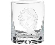 Crystaljulia 05919 - Vaso de whisky con grabado Zodiak Jungfrau (250 ml)