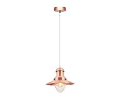 Homemania Lámpara de techo, metal, cristal, oro rosa, negro