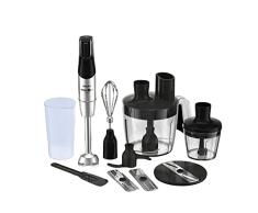 Krups Batidora de mano PERFECT MIX 9000 HZ95JD, 1200 W, cuchillas Powelix Life, incluye vaso de 800 ml, picadora, batidor y procesador de alimentos con 5 funciones, acero inoxidable cepillado