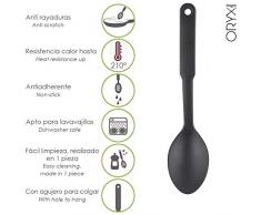 ORYX 5076002 Cuchara Cocina Nylon Basic 30,5 x 7 cm, 8 litros, Negro