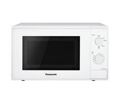 Panasonic NN-E20J - Microondas con Grill, 800W, 20 L, 5 niveles, Plato Giratorio 255 mm, Blanco