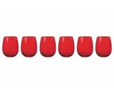 Villa dEste Set Vaso 6 Uds. Rojo