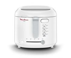 Moulinex - Freidora Uno AF2031 para 4 personas, capacidad de 1 kg, 1,8 l de aceite, color blanco