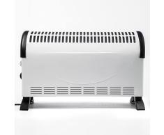 Calentador de convección portátil desmontable 52 x 16 x 33 cm (L x A x H) 1800 W Blanco Plata Elegante Calentador eléctrico Calentador de ventilador de ahorro de energía Área grande hasta 35 m2