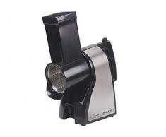 BEPER BP.400 BP.400-Rebanador de Verduras y Rallador Eléctrico, 3 Rodillos de Acero Intercambiables, Corte Juliana, Rodajas y Rejillas Fina, Multi-Function Grater and Slicer, 430 W, Argento y Nero