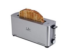 Jata TT1043 Tostadora de Boca Ancha Inox, Ranura de 255 mm x 40 mm, 5 posiciones de tostado, Centrado automático del pan, Cuerpo toque frío, Descongela, Recogemigas, Mantiene Calor, 1000 W