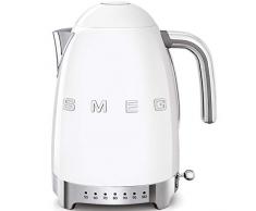 SMEG Calentador de Agua electrico, hervidor KLF04WHEU, 2400 W, 1.7 litros, plástico, Blanco