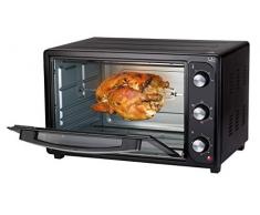 Jata HN945 Horno de Sobremesa con 4 Funciones Rotisserie Horno Grill y Convección con Capacidad de 45 l Luz interior Bandeja y Parrilla Medidas Externas 56 x 37 x 35,5 cm