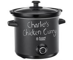 Russell Hobbs Chalkboard - Olla de Cocción Lenta (Olla Digital, 200 W, Pizarra, Cerámica, Negro, 3,5l) - ref. 24180-56