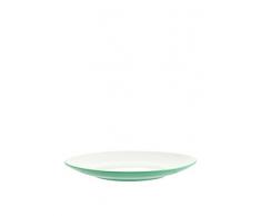 Villa dEste Set Plato Llano 6 Uds. Verde Agua/Blanco