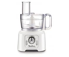 Moulinex Doubleforce Compact Robot de cocina, 800 W, 2.2 litros, De plástico, Blanco