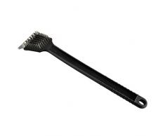 Xavax 00111499 Cepillo limpiador para barbacoa, 35,5 cm, soporte para toallitas, Metal, Negro