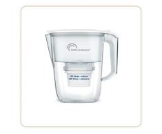 LITTLE BALANCE 8591 Jarra filtrante transparente + 1 filtro, reduce microplásticos, cloro, cal y otras impurezas, 2,5 l, flujo ultra rápido, plástico sin BPA, blanco