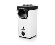 Princess Palomitero 292986 Máquina de Hacer Palomitas – Taza medidora incluida – Listas en 3 Minutos, 1100 W, Negro, Blanco