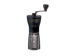 HARIO | Compact & Adjustable Hand Coffee Grinder With Burrs, Black | Molinillo de café de mano compacto y ajustable con rebabas de cerámica, negro transparente, plástico