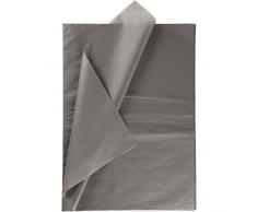 Papel de seda, hoja 50x70 cm, 14 gr, gris, 25hoja