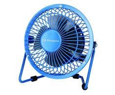 Orbegozo PW 1020 - Mini ventilador USB de sobremesa, silencioso, 8 W, azul