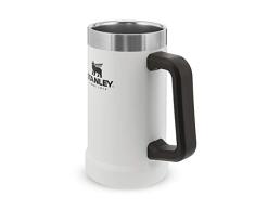 Stanley Adventure Vacuum Stein 0.7L / 24OZ Polar White – Termo Mantiene la Cerveza Fría 7 horas - Jarra Cerveza Acero Inoxidable - Vaso Termico Vintage - Apta Para Lavavajillas