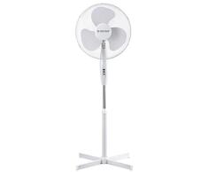 Ventilador de pie de 40 cm de plástico, 3 velocidades, color blanco
