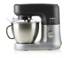 Domo DO9182KR 1000W 4.5L Acero inoxidable - Robot de cocina (4,5 L, Acero inoxidable, Giratorio, Batir, Mezcla, Acero inoxidable, 1000 W)