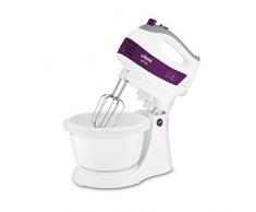 Ufesa BV4655- Batidora amasadora, 400W, 5 velocidades + Turbo, Tecla expulsión accesorios, 2 varillas amasadoras, 2 varillas batidoras, Diseño ergonómico con agarre de tacto suave, Bol giratorio