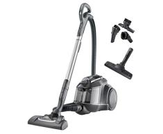 AEG LX9-3-ÖKO Aspiradora de Trineo Sin Bolsa de Potencia, Gran Filtración, Fácil Vaciado, Radio de acción de 12m, 72dB de Ruido, Cepillo Suelos Duros, 650W ,Depósito de 1.6L,Negro / Verde
