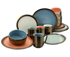 Creatable, 22974 Serie Rustical Collection - Vajilla (16 piezas, gres)