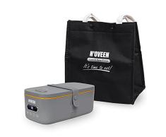 Noveen MLB910 X-Line Multi Lunch Box calentador eléctrico de alimentos para cocinar y recalentar, 300 W, capacidad de 1 L, revestimiento de cerámica, con bolsa de transporte, hermético, con pantalla táctil