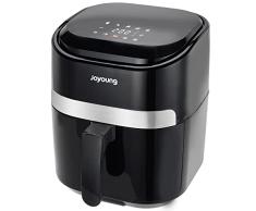 JOYOUNG Freidora de aire caliente Air fryer con pantalla táctil digital LED, 8 programas automáticos, Air Fryer 4,5 L, olla sin aceite, precalentamiento y mantenimiento caliente, Schwartz