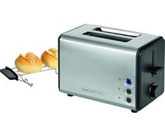 Clatronic TA 3620 Tostadora De Pan Compacta, 850 W, Acero Inoxidable